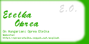 etelka oprea business card